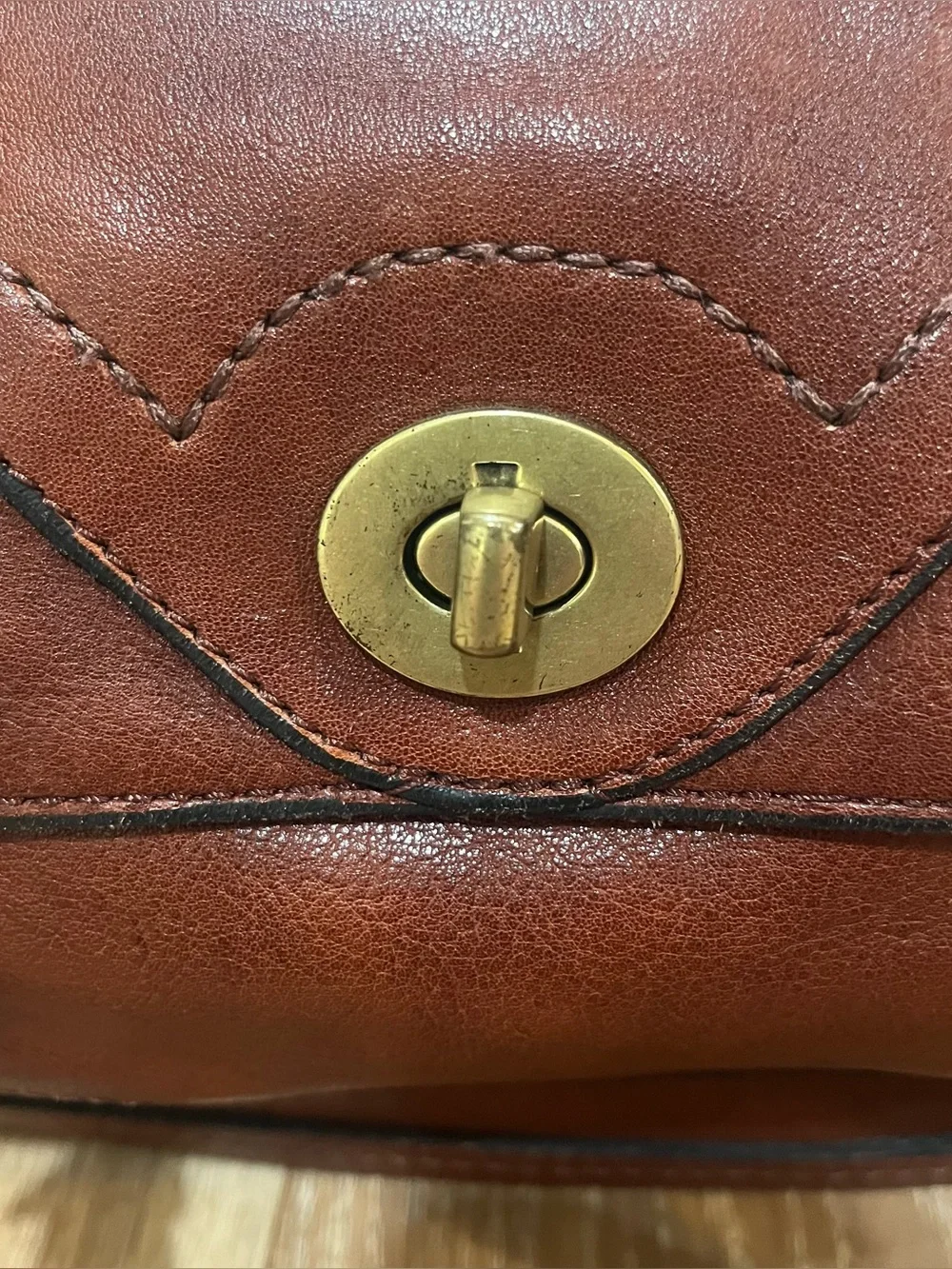 Tarnish Genuine Leather Brown Satchel Shoulder Bag 14x6x10